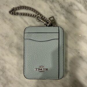 NWT COACH Outlet Leather Zip Card Case Wallet